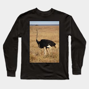 Male Ostrich, Serengeti, Tanzania Long Sleeve T-Shirt